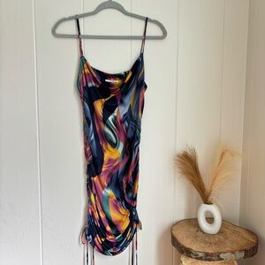 Timing Multicolor Abstract Dress